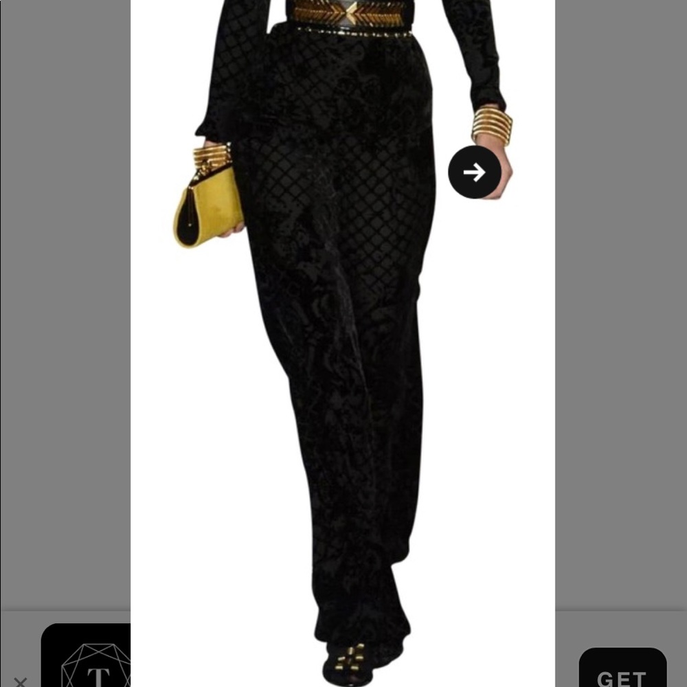 High waist wide leg H&M Balmain pants